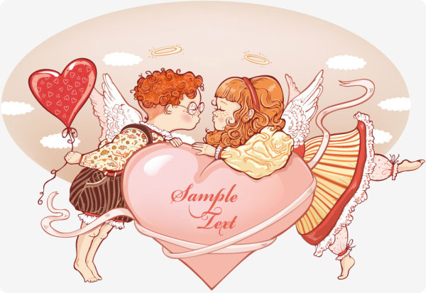 Cartoon Couple 02 - vector material