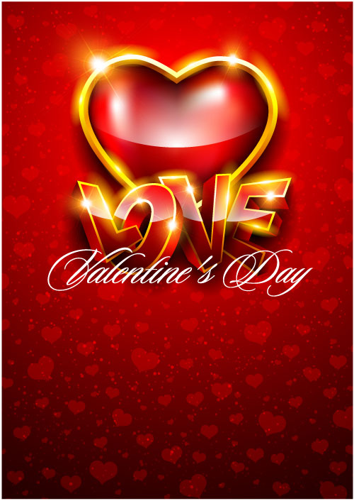 The gorgeous Valentine background 05 - vector material