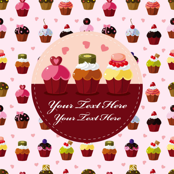 The cartoon egg tarts - vector material