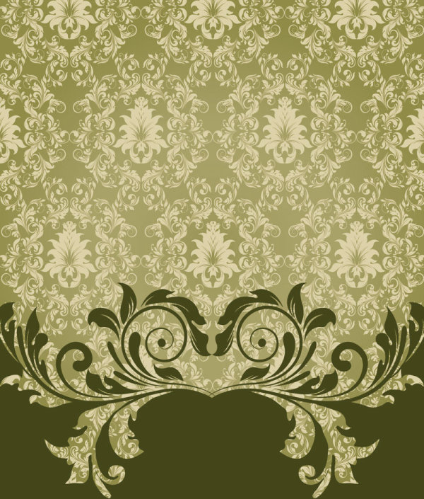 European pattern background 04 - vector material