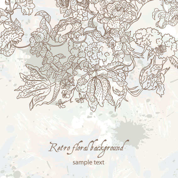 Line art pattern background 01 - vector material