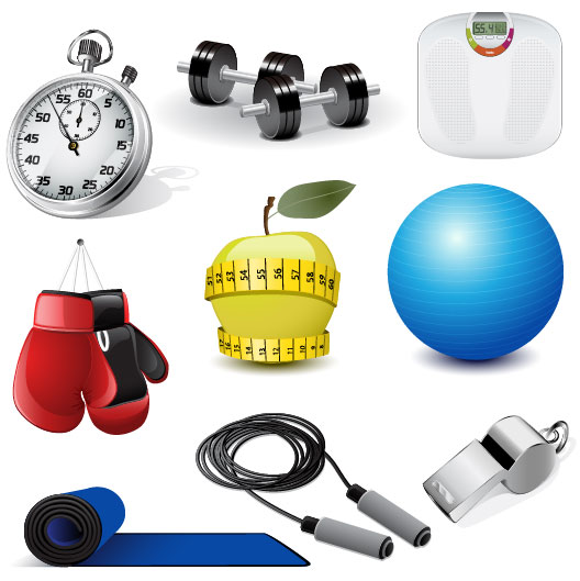 Sports equipment vector material -03