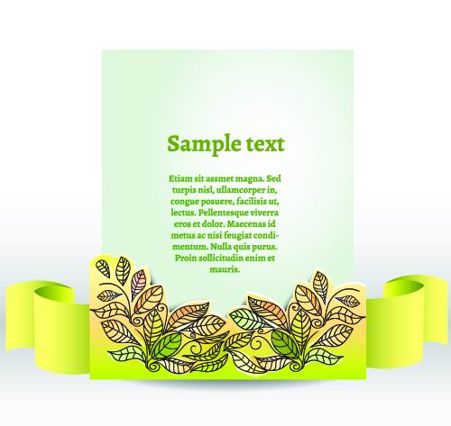 Clip style text template vector material -1