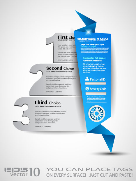 Creative knuckle pages 03 - vector material