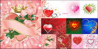 heart-shaped theme of the vector material
