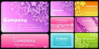 The Star card templates theme vector