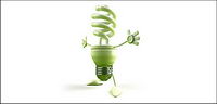 Green energy-saving light bulbs kid picture material