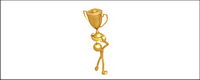 3D lifted the trophy little picture material