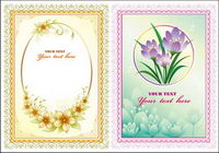 Beautiful vector flower lace material