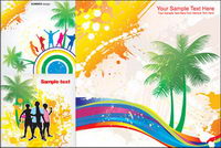 Dazzle colour KuXia beach element vector material