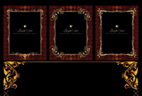 Luxuriant gold lace vector of material