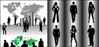 Business people silhouette vector of material