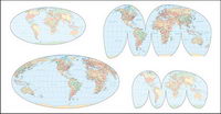 Vector World Map of various		