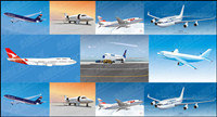 7 civilian airliner vector material