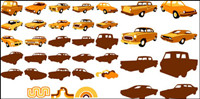 Vector elements of classic cars
