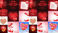 10 beautifully designed heart-shaped theme vector material