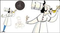 Cartoon characters chef 07-- vector material