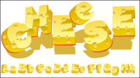 Cheese Creative alphabet - vector material