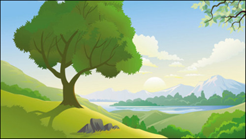 Beautiful landscapes 05 - vector