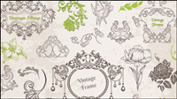 Classic lace pattern 02 - vector material