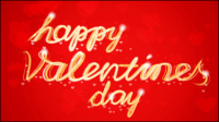 Valentine WordArt background 02 - vector material
