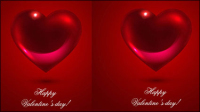 Romantic heart-shaped background 02 - vector material