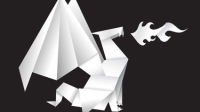 Origami Dragon 03 - vector material