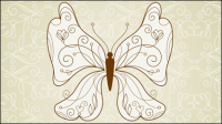 Beautiful butterfly pattern 05 - vector material