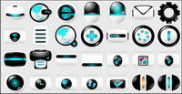 Blue high-tech computer material PNG Icon