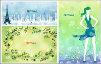 FESTIVAL Beautiful pattern vector