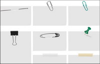 Paper clips, pins, paper clips, clip vector