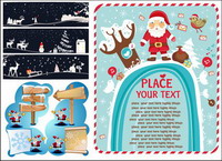 Road signs, wood, Christmas hats, signs arrows