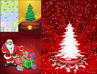 Greeting cards, packing boxes, Christmas gifts, shields vector