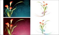 Vector fantasy flower material -15