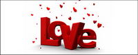 3D Love three-dimensional modeling word picture