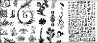 Hundreds of patterns, insects, trees and other vector material
