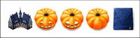 Halloween pumpkin and Castle computer icon png