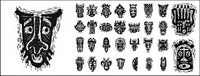 African tribal masks pictorial material vector
