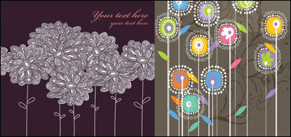 Traditional decorative line-drawing vector of material