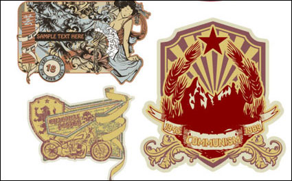 Vector retro personality labei