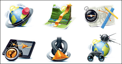 Travelers topic icon vector material