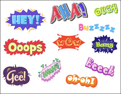 {variety of graffiti Text} Vector