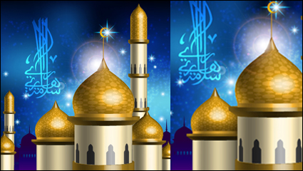 Islamic-style castle vector material -1