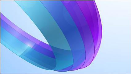 Colorful ribbons vector background material -1