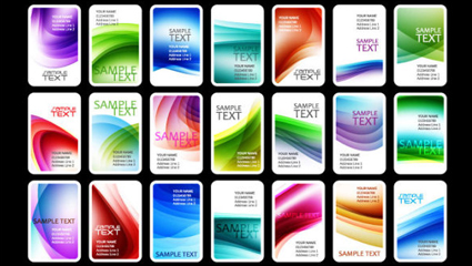 Color business card template vector material