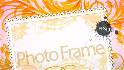 Elegant pattern the shading decorative box text design vector -3