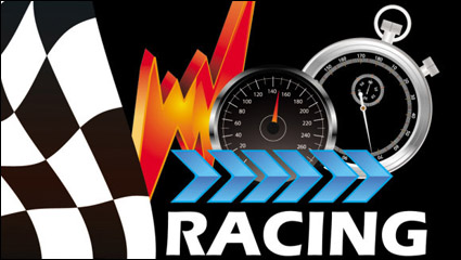 Racing theme background pattern 05 - vector
