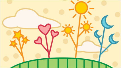 Natural flowers vector material