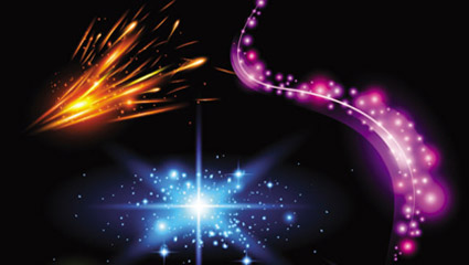 Gorgeous and dazzling lighting effects 02 - vector