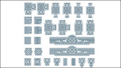 Beautiful lace 02-- vector material
